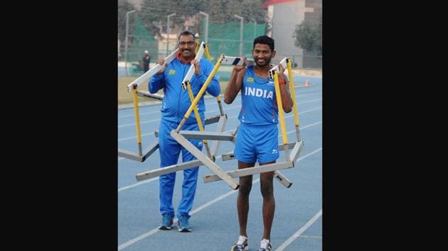 Sable ran his first inter-army cross country race in 2016, and immediately came under the notice of Amrish Kumar, the army’s long-distance running coach. Kumar picked up Sable to be a part of the army’s camp for the top 22 long-distance runners held in January 2017 in Hyderabad, where his running pathway took a dramatic detour. (Bharat Bhushan / HT Photo)