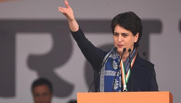 Congress leader Priyanka Gandhi Vadra at a Congress rally in New Delhi, December 14, 2019.(Photo: Raj K Raj/ Hindustan Times) Congress leader Priyanka Gandhi Vadra at a Congress rally in New Delhi, December 14, 2019.(Photo: Raj K Raj/ Hindustan Times)