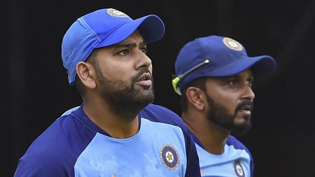 Rohit Sharma in action. (PTI) Rohit Sharma in action. (PTI)