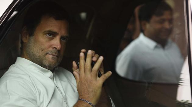 Congress MP Rahul Gandhi during the Winter Session of Parliament, at Parliament House, in New Delhi. (Vipin Kumar/HT PHOTO) Congress MP Rahul Gandhi during the Winter Session of Parliament, at Parliament House, in New Delhi. (Vipin Kumar/HT PHOTO)