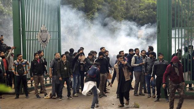 The university administration said those who indulged in violence and clashed with police on Friday were “outsiders” and not students.(AP file) The university administration said those who indulged in violence and clashed with police on Friday were “outsiders” and not students.(AP file)