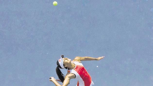 Fifth seed Naiktha Bains in action during the NECC ITF women's tennis tournament at Deccan Gymkhana in Pune, India, on Saturday. (Pratham Gokhale/HT Photo) Fifth seed Naiktha Bains in action during the NECC ITF women's tennis tournament at Deccan Gymkhana in Pune, India, on Saturday. (Pratham Gokhale/HT Photo)