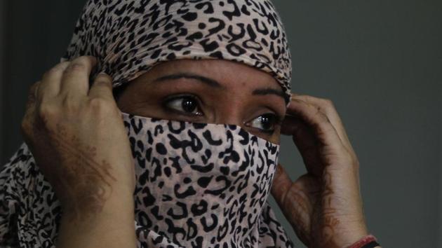 Amandeep Kaur was pregnant when her husband died of a heart attack. She turned to the sex trade to make ends meet. She wanted not to feel, and a fellow sex worker suggested tramadol. She had no idea she’d get addicted, but eventually needed three pills to get through the day. “If I didn’t have it I felt lifeless, my body ached as if I was going to die,” she said, and joined the line stretching from the addiction clinic’s doors. (Channi Anand / AP)