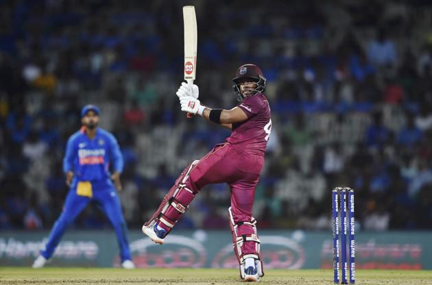 West Indies player Shai Hope plays a shot during the first One-Day International (ODI) cricket match between India and West Indies. (PTI)