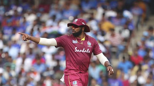 Kieron Pollard directs his teammates to their fielding positions during the first ODI between India and West Indies. (AP) Kieron Pollard directs his teammates to their fielding positions during the first ODI between India and West Indies. (AP)