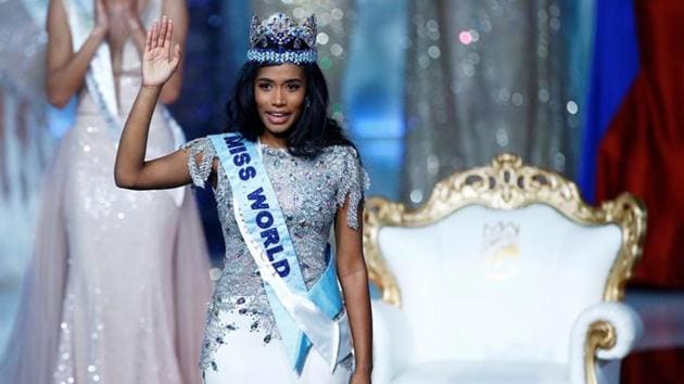 Miss World 2019 Toni Ann Singh of Jamaica celebrates winning the Miss World final in London, Britain December 14, 2019.(REUTERS)