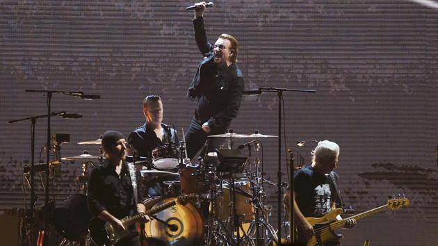 Navi Mumbai: Irish rock band U2 singer Bono with band members performs during a concert, in Navi Mumbai, Sunday, Dec. 15, 2019. (PTI Photo/Shashank Parade)(PTI12_15_2019_000249A) (PTI) Navi Mumbai: Irish rock band U2 singer Bono with band members performs during a concert, in Navi Mumbai, Sunday, Dec. 15, 2019. (PTI Photo/Shashank Parade)(PTI12_15_2019_000249A) (PTI)