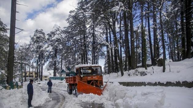 A snow cutter clears the Jammu-Srinagar national highway following fresh snowfall, at Patnitop, about 115 km from Jammu, Sunday, Dec. 15, 2019. (PTI/ Representative Image) A snow cutter clears the Jammu-Srinagar national highway following fresh snowfall, at Patnitop, about 115 km from Jammu, Sunday, Dec. 15, 2019. (PTI/ Representative Image)