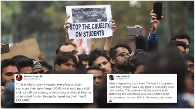 Parineeti Chopra has called the violence against protesting students ‘barbaric’.