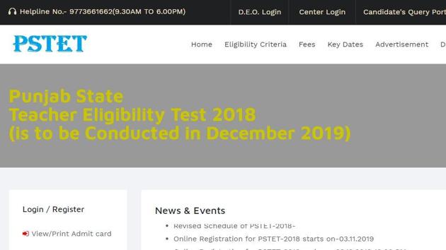Pstet Admit Cards 2019 Released At Pstet Net Download Hall Tickets Now
