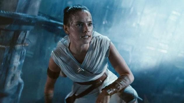 Daisy Ridley as Rey, in a still from Star Wars: The Rise of Skywalker.