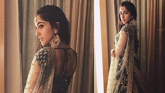 Sara Ali Khan’s green and gold lehenga is the wedding fashion you need.(Instagram)
