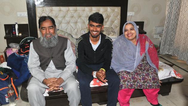 Chandigarh cricketer Arslan Khan pics clicked at his home. (Ravi Kumar/HT Photo) Chandigarh cricketer Arslan Khan pics clicked at his home. (Ravi Kumar/HT Photo)