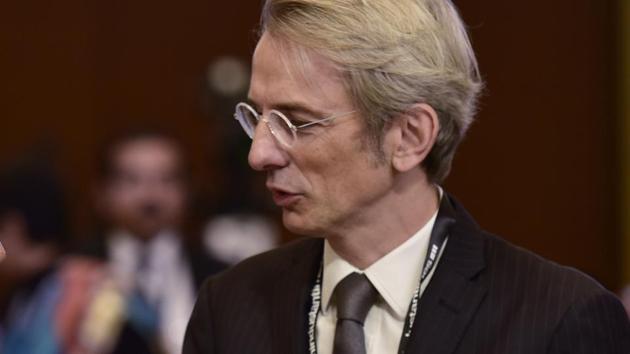 French ambassador to India Emmanuel Lenain (R) during the Hindustan Times Leadership Summit, at Taj Palace, in New Delhi, on Friday, December 06, 2019. (Virendra Singh Gosain/HT PHOTO) French ambassador to India Emmanuel Lenain (R) during the Hindustan Times Leadership Summit, at Taj Palace, in New Delhi, on Friday, December 06, 2019. (Virendra Singh Gosain/HT PHOTO)