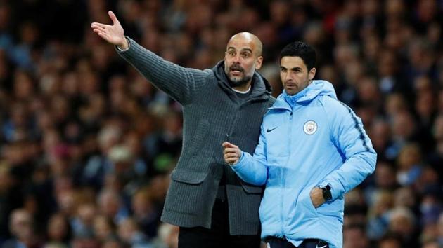Manchester City manager Pep Guardiola with assistant coach Mikel Arteta. (Action Images via Reuters) Manchester City manager Pep Guardiola with assistant coach Mikel Arteta. (Action Images via Reuters)