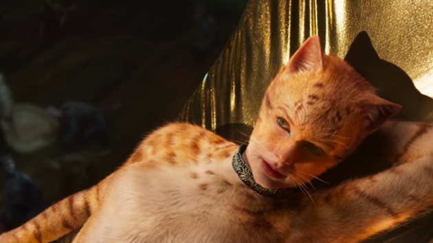 Taylor Swift in a scene from Cats. Taylor Swift in a scene from Cats.