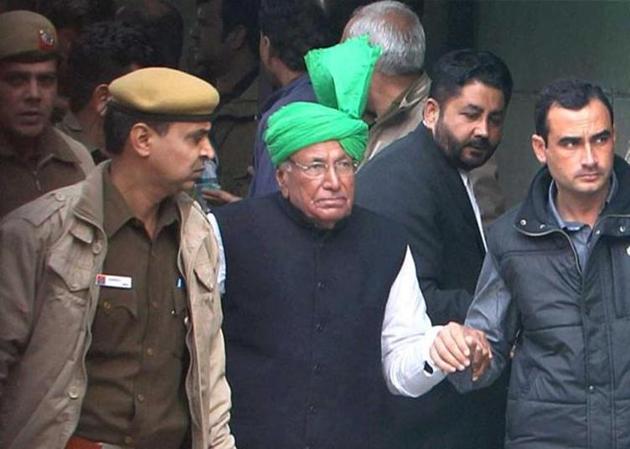 Former Haryana chief minister Om Prakash Chautala after his conviction in the junior basic teacher recruitment scam. (HT file photo) Former Haryana chief minister Om Prakash Chautala after his conviction in the junior basic teacher recruitment scam. (HT file photo)