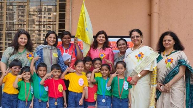 Children from Gundecha Education Academy participated in the event.
