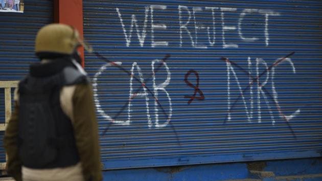 At least 21 people were injured, nearly 20 vehicles were damaged, several shops vandalised and other public property destroyed as over 2,000 people hit the streets in Seelampur during an agitation over the CAA. The protesters assaulted policemen, pelted stones at them and raised slogans. The violence continued for over one-and-a-half hours as the police fired more than 200 tear gas shells and 46 gas grenades and resorted to lathi charge to disperse the protesters. (Burhaan Kinu / HT Photo) At least 21 people were injured, nearly 20 vehicles were damaged, several shops vandalised and other public property destroyed as over 2,000 people hit the streets in Seelampur during an agitation over the CAA. The protesters assaulted policemen, pelted stones at them and raised slogans. The violence continued for over one-and-a-half hours as the police fired more than 200 tear gas shells and 46 gas grenades and resorted to lathi charge to disperse the protesters. (Burhaan Kinu / HT Photo)