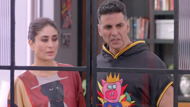 Akshay Kumar and Kareena Kapoor Khan in a still from Good Newzz.