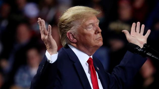 U.S. President Donald Trump reacts during a campaign rally in Battle Creek, Michigan. (REUTERS) U.S. President Donald Trump reacts during a campaign rally in Battle Creek, Michigan. (REUTERS)