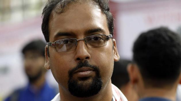 LUIT member and protest organiser Bidyut Saikia.(Rahul Raut/HT PHOTO)