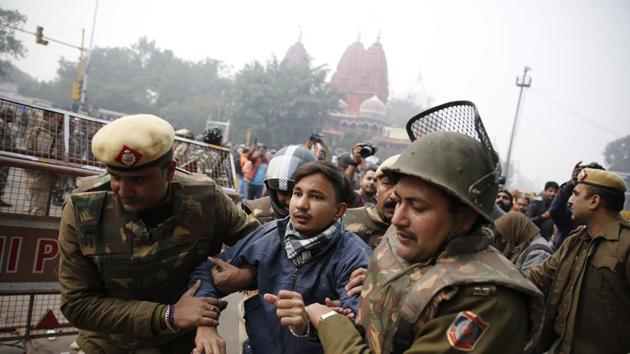In many parts of Delhi, protests against the Citizenship Amendment Act have been taking place, Dec 19, 2019(AP) In many parts of Delhi, protests against the Citizenship Amendment Act have been taking place, Dec 19, 2019(AP)