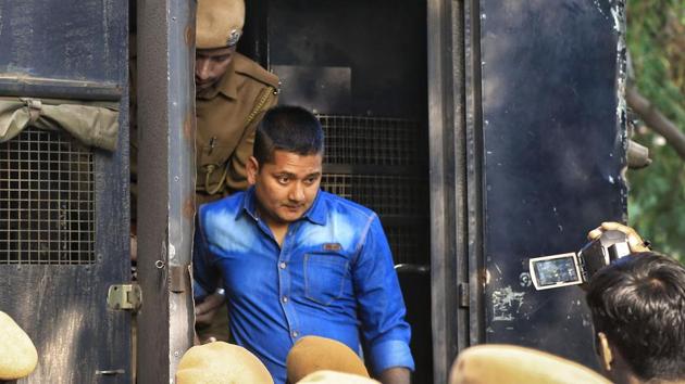 Police van carrying the accused in the 2008 Jaipur serial bomb blast arrives at court, in Jaipur, Friday, Dec. 20, 2019. The court pronounced its verdict giving the four convicts death penalty while one was acquitted. (PTI) Police van carrying the accused in the 2008 Jaipur serial bomb blast arrives at court, in Jaipur, Friday, Dec. 20, 2019. The court pronounced its verdict giving the four convicts death penalty while one was acquitted. (PTI)