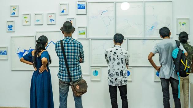 People looking at the installations at the Serendipity Arts Festival, Panaji, Goa. (HT Photo) People looking at the installations at the Serendipity Arts Festival, Panaji, Goa. (HT Photo)