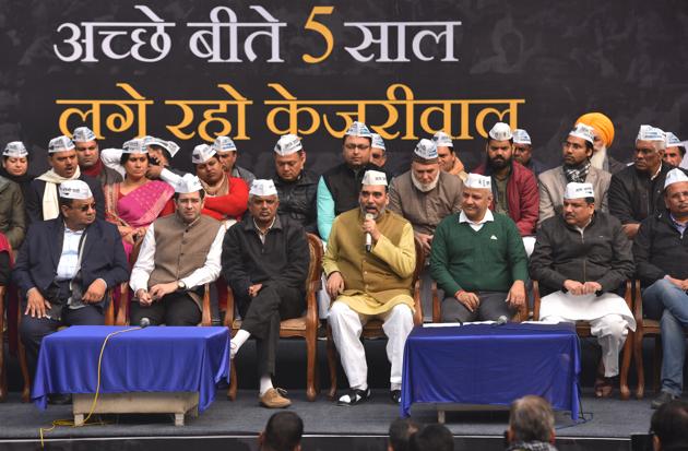 Senior leaders in AAP, BJP and Congress have said that they would announce their first list of candidates this week. (Sanchit Khanna/HT PHOTO) Senior leaders in AAP, BJP and Congress have said that they would announce their first list of candidates this week. (Sanchit Khanna/HT PHOTO)