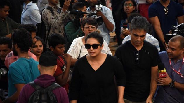 Actor Huma Qureshi participates in a protest rally against the Citizenship Amendment Act 2019. (IANS)