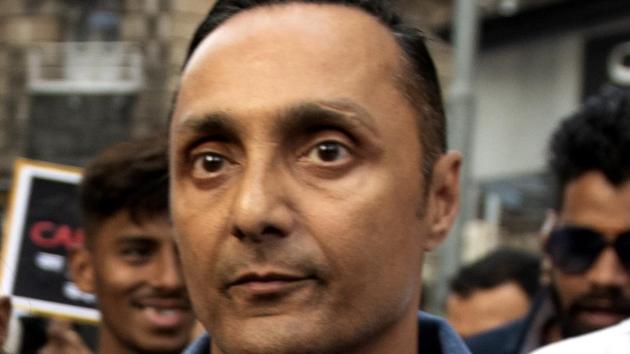 Bollywood actor Rahul Bose at a protest rally against CAA. (Satish Bate/HT Photo)