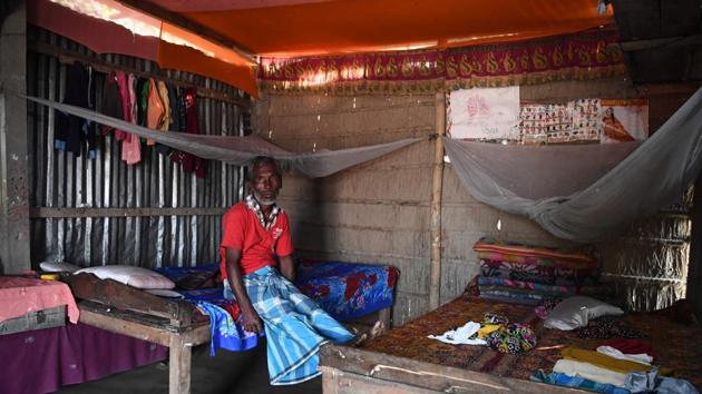Habib-ur-Rehman, who was recently released from a detention centre, rests on his bed in his home in Barpeta village. He was declared an alien in 2015 by a special tribunal as part of long-running efforts in Assam to root out outsiders, which culminated earlier this year with a state-wide register that the Indian government now wants to roll out nationwide. (Sajjad Hussain / AFP) Habib-ur-Rehman, who was recently released from a detention centre, rests on his bed in his home in Barpeta village. He was declared an alien in 2015 by a special tribunal as part of long-running efforts in Assam to root out outsiders, which culminated earlier this year with a state-wide register that the Indian government now wants to roll out nationwide. (Sajjad Hussain / AFP)