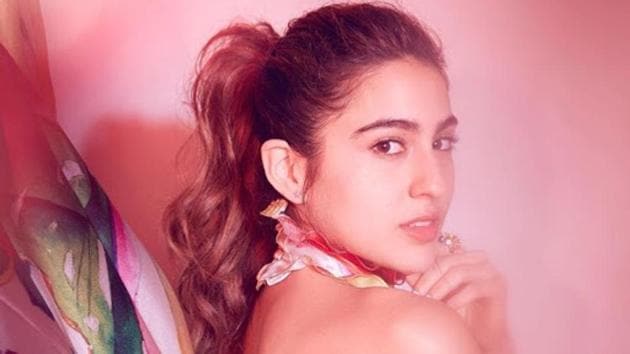 Sara Ali Khan wore a multi-coloured high low gown at the Kids Choice Awards 2019. (Sara Ali Khan/Instagram) Sara Ali Khan wore a multi-coloured high low gown at the Kids Choice Awards 2019. (Sara Ali Khan/Instagram)