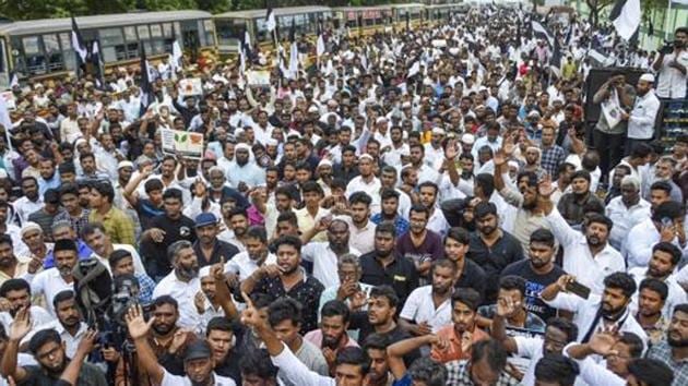 In Tamil Nadu, protests were initiated by student associations from premier institutions like IIT-M and Loyola College. Later, it spread to the University of Madras.(PTI PHOTO.)