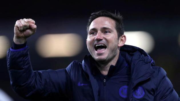 FILE PHOTO: Chelsea manager Frank Lampard celebrates after the match (Action Images via Reuters) FILE PHOTO: Chelsea manager Frank Lampard celebrates after the match (Action Images via Reuters)