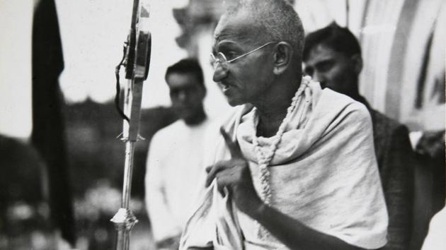 In this file photo dated 1931, Mahatma Gandhi talks to a crowd in India.(AP file photo)