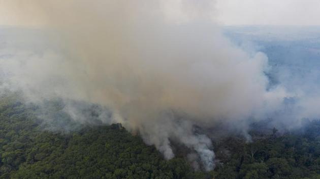 After the spotlight turned to Brazil in August as the Amazon burned, Bolsonaro dismissed the fires as normal practice for clearing pasture and farmland. What kind of development should Brazil encourage, and how much, were questions asked at the UN climate conference in Madrid. Environment Minister Ricardo Salles said in an interview there that people in the Amazon will be drawn into illegal activities if there isn’t economic development. (Leo Correa / AP)