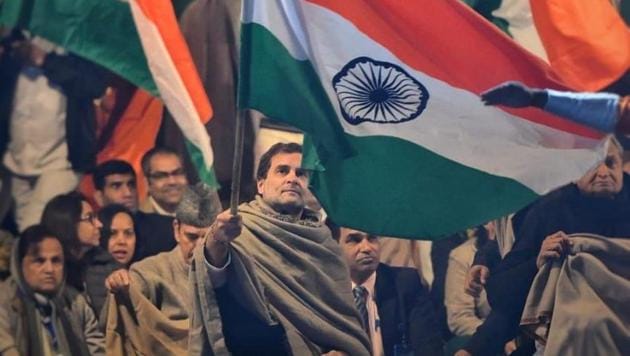 Rahul Gandhi attends the Congress party’s protest at Rajghat on Monday. (SANCHIT KHANNA/HT PHOTO.) Rahul Gandhi attends the Congress party’s protest at Rajghat on Monday. (SANCHIT KHANNA/HT PHOTO.)