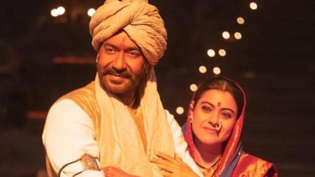 Kajol and Ajay Devgn in their get-up for Tanhaji The Unsung Warrior.