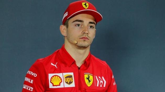 Ferrari's Charles Leclerc during a press conference ahead of the Abu Dhabi Grand Prix.(REUTERS)