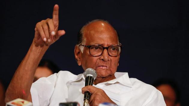 NCP chief Sharad Pawar speaks at a news conference in Mumbai, on November 23, 2019. (Reuter Photo) NCP chief Sharad Pawar speaks at a news conference in Mumbai, on November 23, 2019. (Reuter Photo)