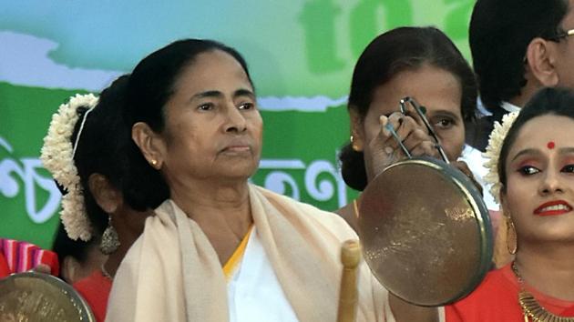 West Bengal Chief Minister and TMC supremo Mamata Banerjee during a protest rally against NRC and Citizenship Amendment Act, 2019, in Kolkata on Thursday. () (ANI Photo) West Bengal Chief Minister and TMC supremo Mamata Banerjee during a protest rally against NRC and Citizenship Amendment Act, 2019, in Kolkata on Thursday. () (ANI Photo)