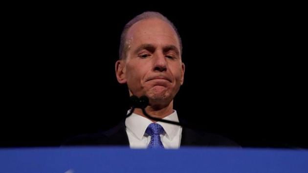 Boeing Co Chief Executive Dennis Muilenburg pauses while speaking during a news conference at the annual shareholder meeting in Chicago, Illinois, U.S. (REUTERS) Boeing Co Chief Executive Dennis Muilenburg pauses while speaking during a news conference at the annual shareholder meeting in Chicago, Illinois, U.S. (REUTERS)