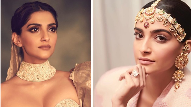 The white Ralph and Russo couture suit she wore at Cannes this year, the gorgeous Abu Jani- Sandeep Khosla ensemble for the Chopard La Nuit Des Rois dinner party and her pale pink Anamika Khanna saree and coat ensemble, which she wore with vintage jewellery that her mother, Sunita Kapoor owned. (INSTAGRAM)
