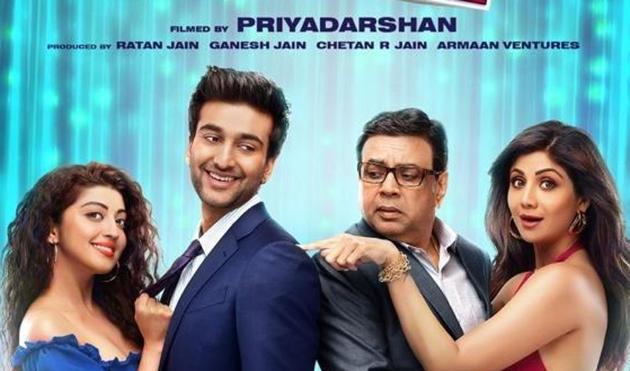 The first poster of Hungama 2 features Meezaan, Shilpa Shetty and Paresh Rawal.