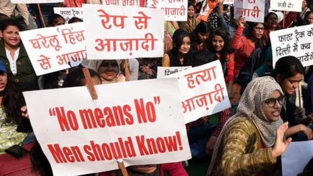 The 33-year-old victim, a bed-ridden woman suffering from multiple sclerosis, was brought to the court on a wheel chair and refused to compromise the matter.(Sonu Mehta/HT Photo)