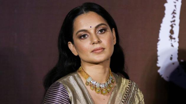 Kangana Ranaut poses for photographs during the trailer launch of upcoming film Panga.(PTI)