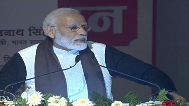 Prime Minister Narendra Modi speaking during the foundation laying ceremony of Atal Bihari Medical University in Lucknow on Wednesday.(Twitter/@BJP4India) Prime Minister Narendra Modi speaking during the foundation laying ceremony of Atal Bihari Medical University in Lucknow on Wednesday.(Twitter/@BJP4India)