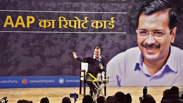 Delhi CM Arvind Kejriwal addresses his first town hall, at Constitution Club, on Thursday. (Sanjeev Verma/HT PHOTO) Delhi CM Arvind Kejriwal addresses his first town hall, at Constitution Club, on Thursday. (Sanjeev Verma/HT PHOTO)